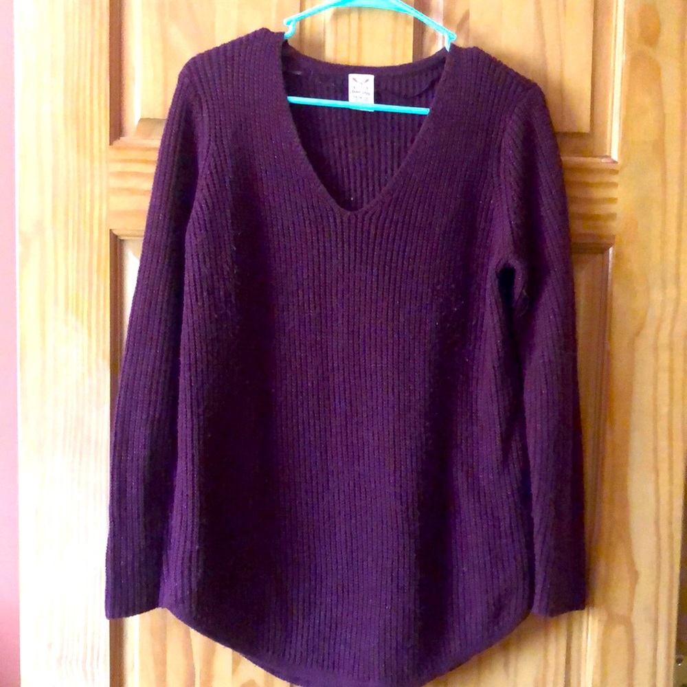 Plum red sweater